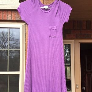 LuLaRoe Carly high-low ribbed purple